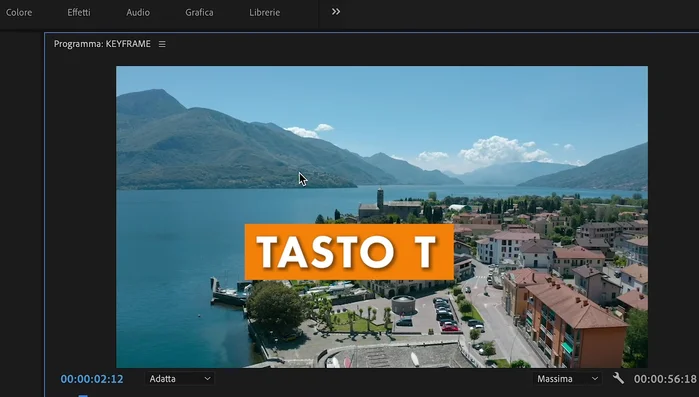 Accedere al pannello 'Effetti' per modificare il carattere, il colore e altri aspetti del testo.