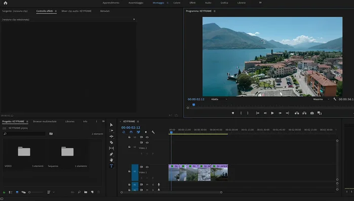 Accedere al pannello 'Effetti' per modificare il carattere, il colore e altri aspetti del testo.