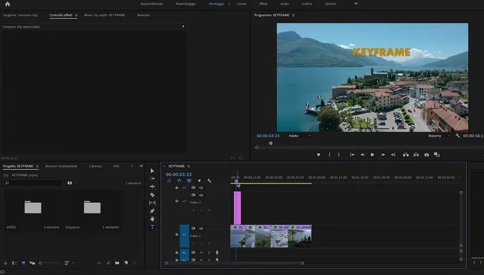 Regolare la distanza tra i keyframe per controllare la velocità dell'animazione: keyframe più vicini = animazione più veloce.