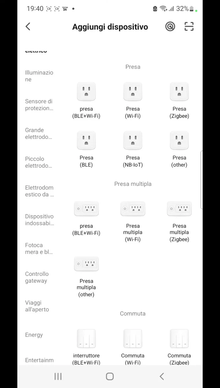 Seleziona 'Fotocamera' dal menu a sinistra.