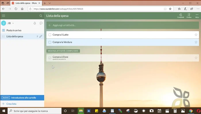 Segna le attività completate come 'completate'. Queste attività verranno spostate in fondo alla lista, ma rimarranno visibili.