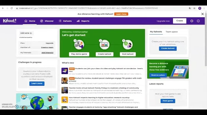 Utilizza la libreria di Kahoot! per aggiungere domande preesistenti.