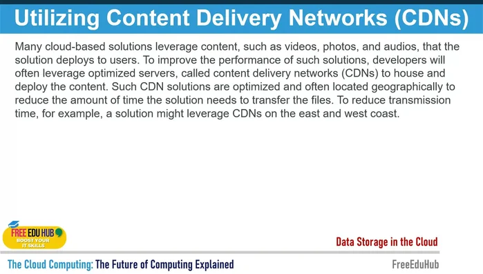 Reti di distribuzione di contenuti (CDN): ottimizzazione della distribuzione di contenuti multimediali agli utenti.