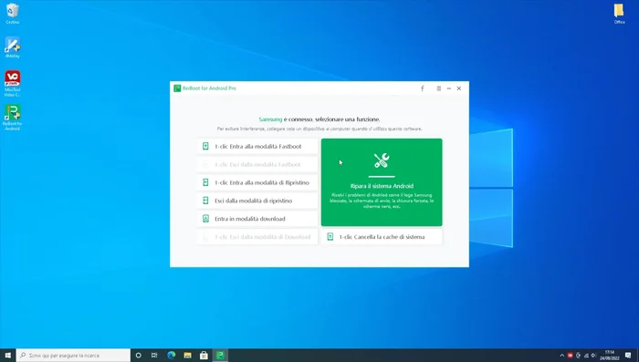 Cliccare su "Ripara il sistema Android"