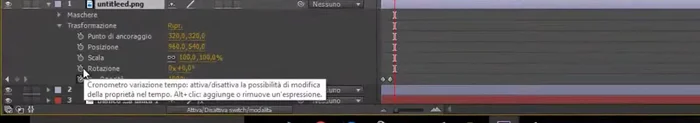 Animare la rotazione del logo per creare l'effetto di protezione. Regola la velocità dell'animazione avvicinando o allontanando i keyframes.