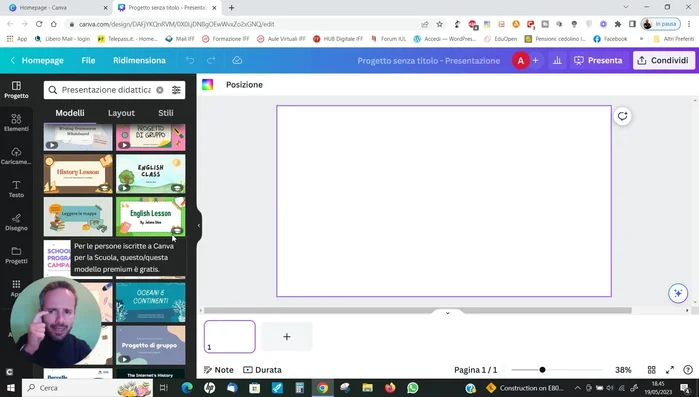Utilizza i modelli di presentazione disponibili (anche la versione gratuita offre molte opzioni).