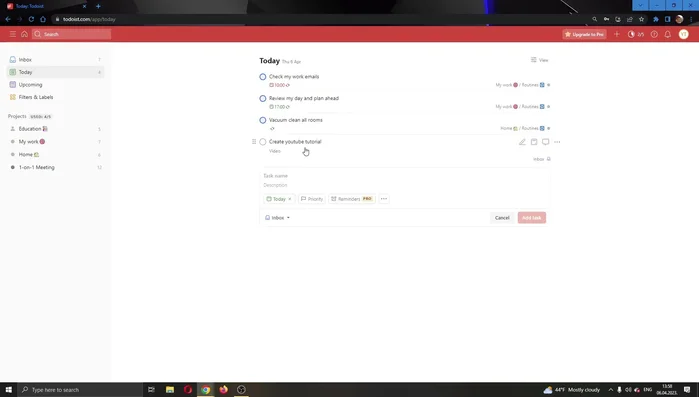 Seleziona l'attività che vuoi rendere ricorrente.