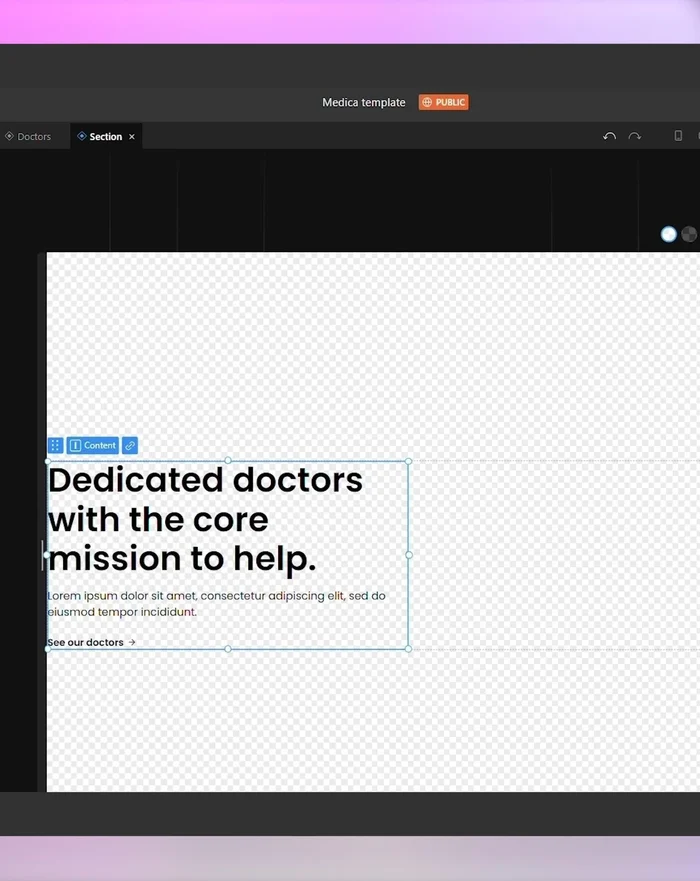 Aggiungi un elemento slot, impostando larghezza e altezza.