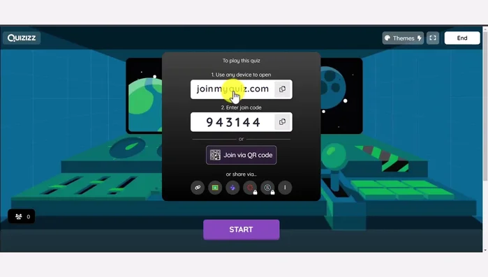 Avviare il quiz e monitorare i progressi degli studenti in tempo reale.