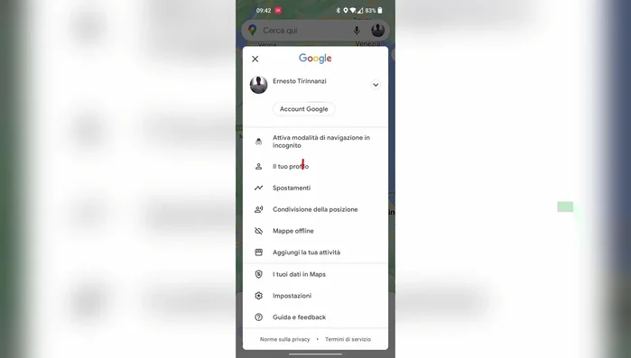 Selezionare l'area desiderata sulla mappa, ingrandendo o riducendo lo zoom per definire la dimensione dell'area da scaricare.
