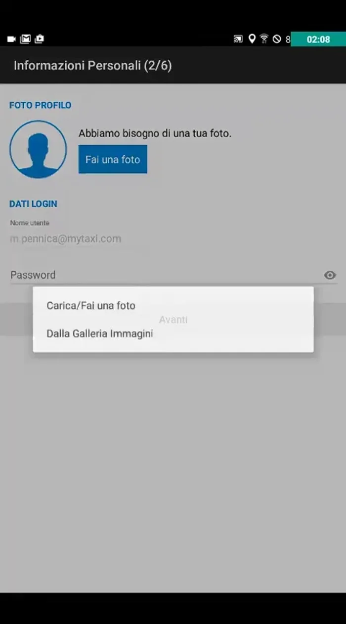Carica foto del tuo viso e dei tuoi documenti (patente, licenza, ecc.).