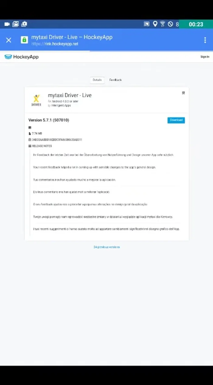 Autorizza l'installazione dell'app dal tuo dispositivo.