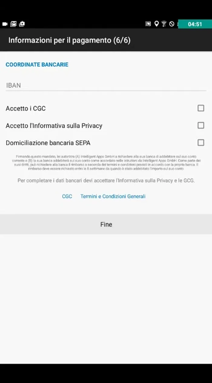 Inserisci il tuo IBAN correttamente.