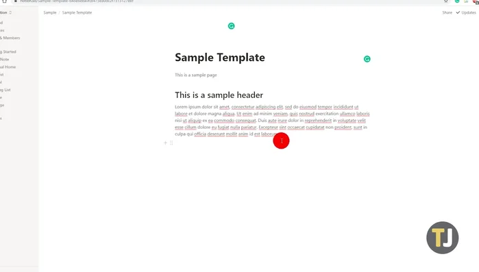 Fai clic su 'Chiudi' per completare la creazione del pulsante modello.