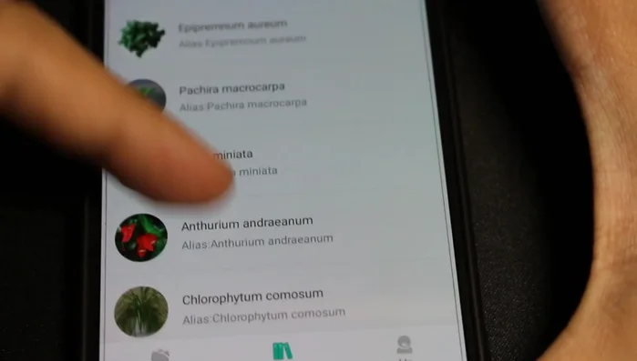 Selezionare il tipo di pianta dal vasto database dell'applicazione.