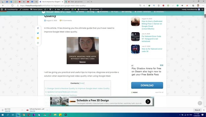 Scegli il formato video MJPEG in OBS Studio.