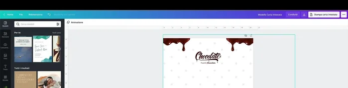 Crea la carta intestata utilizzando lo stesso stile grafico della fattura e del preventivo. Include il logo, i dati aziendali e lo spazio per la corrispondenza.