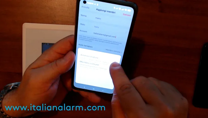 Salvare le modifiche.