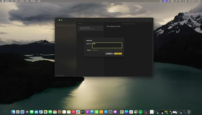 Selezionare la nota corretta dall'elenco e cliccare su "OK" (Mac) o confermare la selezione (iPhone/iPad).