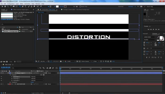 Ripetere il processo per tutta la durata della composizione (10 secondi). Per velocizzare il processo, creare una sezione di 2-3 secondi e poi duplicarla.