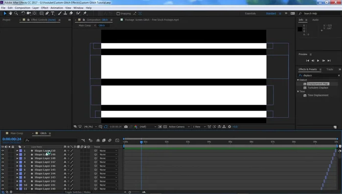 Precomporre il livello "Scacchiera" in una nuova composizione.