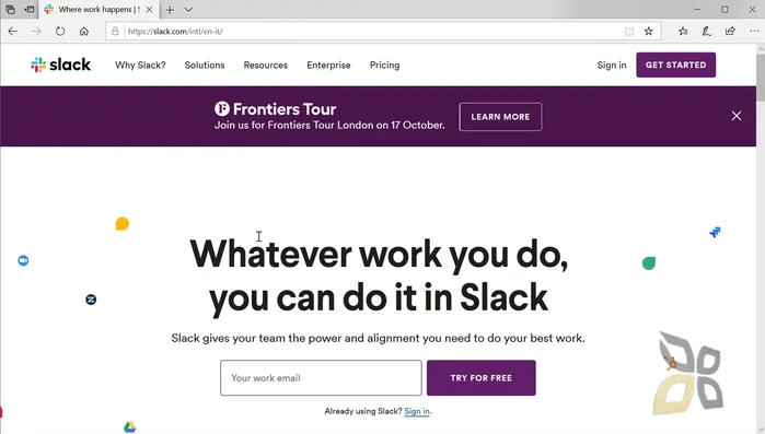 Scarica l'app Slack sul tuo computer o accedi direttamente al sito web per utilizzarlo online.