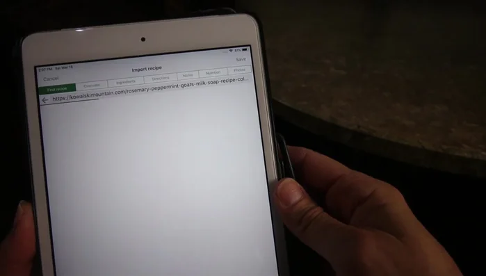 Incollare l'URL e premere "Vai".