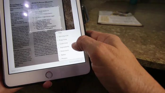 Utilizzare la funzione di scansione per ingredienti e istruzioni.