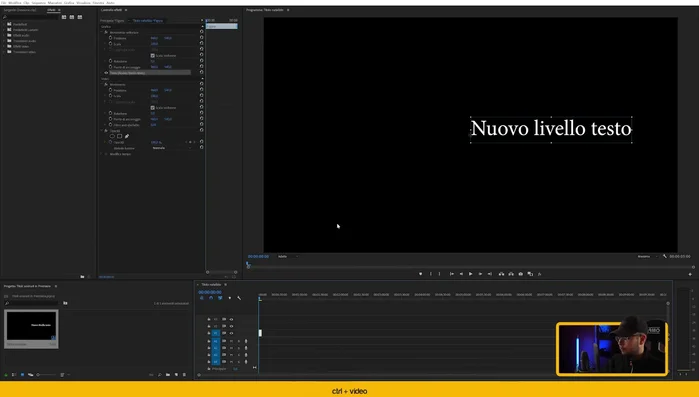 Creare un nuovo livello di testo con la scritta desiderata (es. "Buon Natale!").