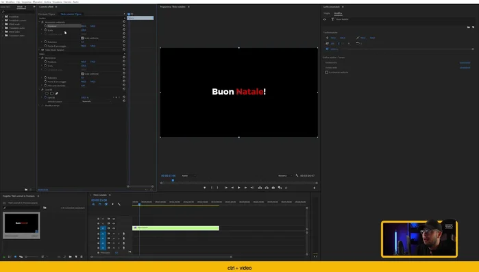 Aggiungere due keyframe alla proprietà "Scala" del livello testo: uno all'inizio con scala 0, uno alla fine con scala 100.