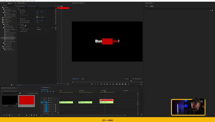 Aggiungere un livello di testo sopra la maschera.