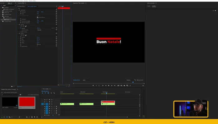 Applicare una maschera di ritaglio al livello testo, utilizzando la maschera rettangolare come riferimento.