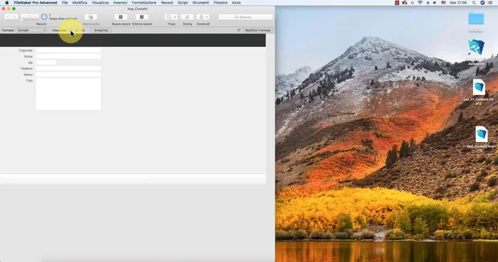 Modifica visualizzazione: doppio clic sul formato, selezionare 'Visualizzazione' e disattivare le visualizzazioni 'Lista' e 'Tabella' se non necessarie.