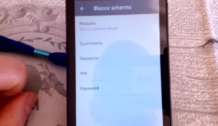 Inserisci il tuo PIN, Password o crea la tua sequenza.