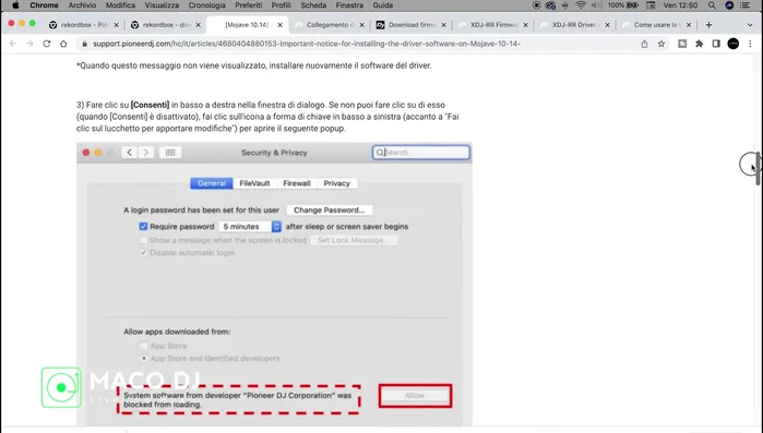 Scarica e installa i driver più aggiornati dal sito del produttore della tua console DJ. Assicurati di aver installato la versione più recente prima di collegare la console.