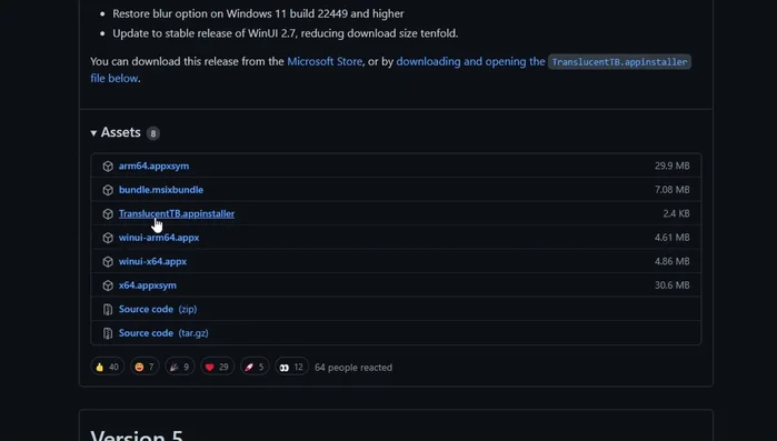 Scarica TranslucentTB dall'app store o dal link in descrizione e installalo.