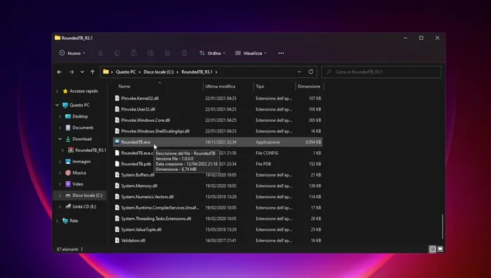 (Opzionale) Per nascondere la barra a destra, attiva 'Shock System Tray All Over'.