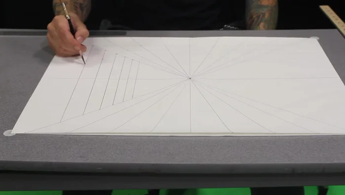 Usare la tecnica di doppia inquadratura sulla parete laterale per creare più linee orizzontali.