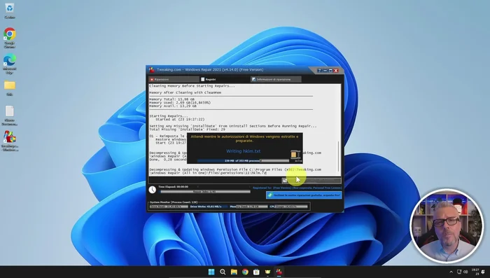 Avviare le riparazioni cliccando su "Avvia Riparazione". Il processo può richiedere molto tempo.