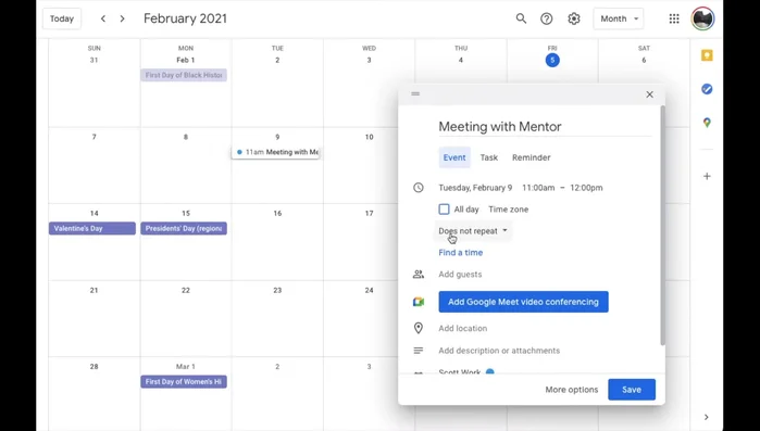 Seleziona la frequenza di ripetizione (es: "Settimanalmente", "Ogni martedì").