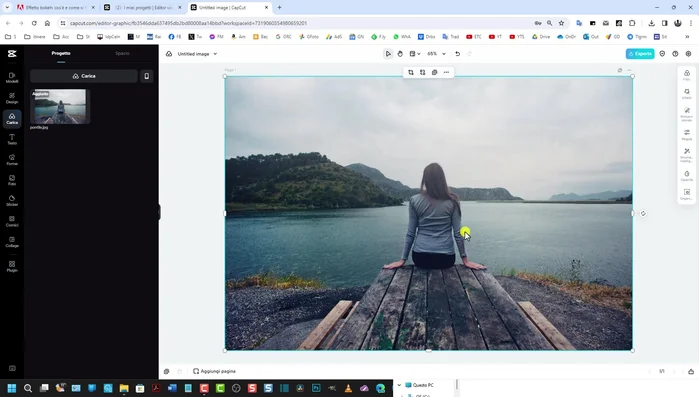 Esportare l'immagine.