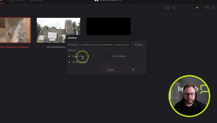 Il processo di creazione dell'archivio (.dra) inizierà.