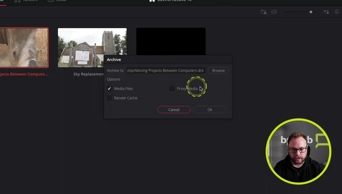 Il processo di creazione dell'archivio (.dra) inizierà.