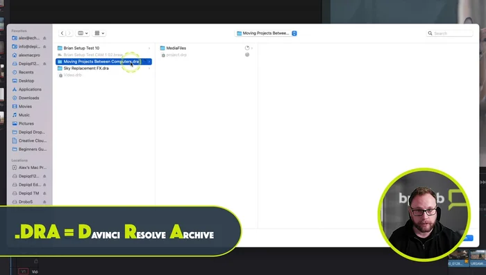 DaVinci Resolve importerà il progetto e collegherà automaticamente i media.