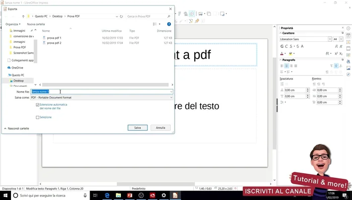 Inserisci il nome file.
