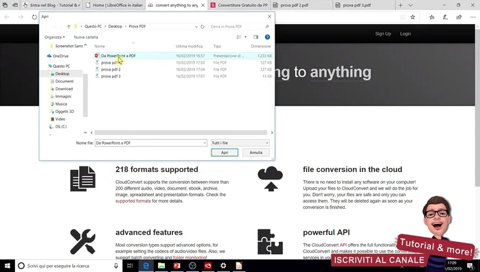 Seleziona il file PowerPoint.