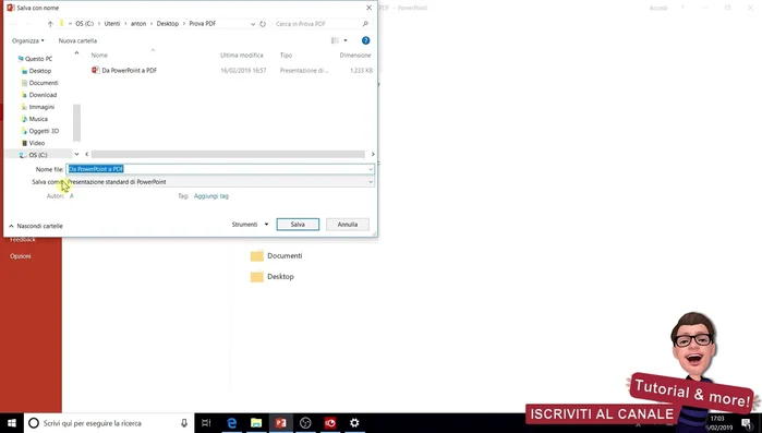 Seleziona 'Salva con nome'.