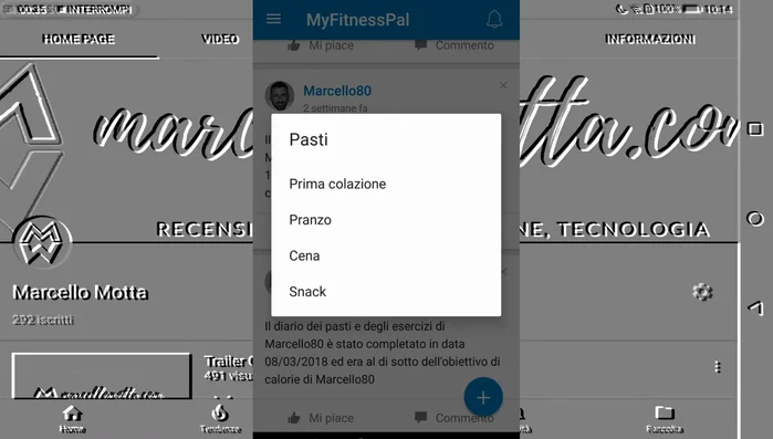 Indicazione delle porzioni e quantità desiderate per ogni alimento.