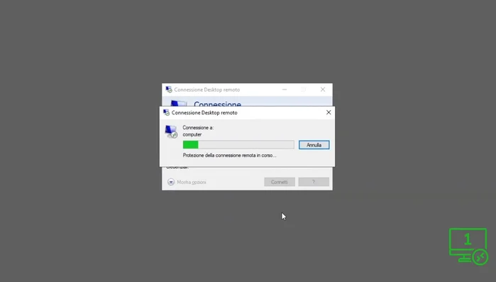 Attendere la connessione.