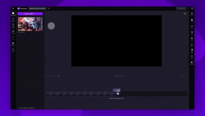 Aggiungi il video alla timeline.